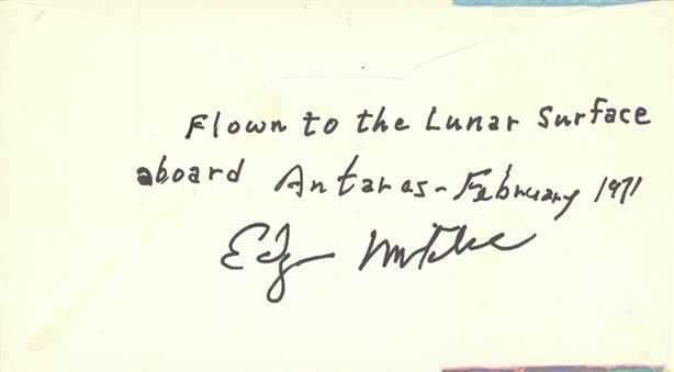 1962 Edgar Mitchell Signed and Inscribed “Flown to the Lunar Surface aboard Antares – February 1971” First Day Cover (Beckett PreCert)